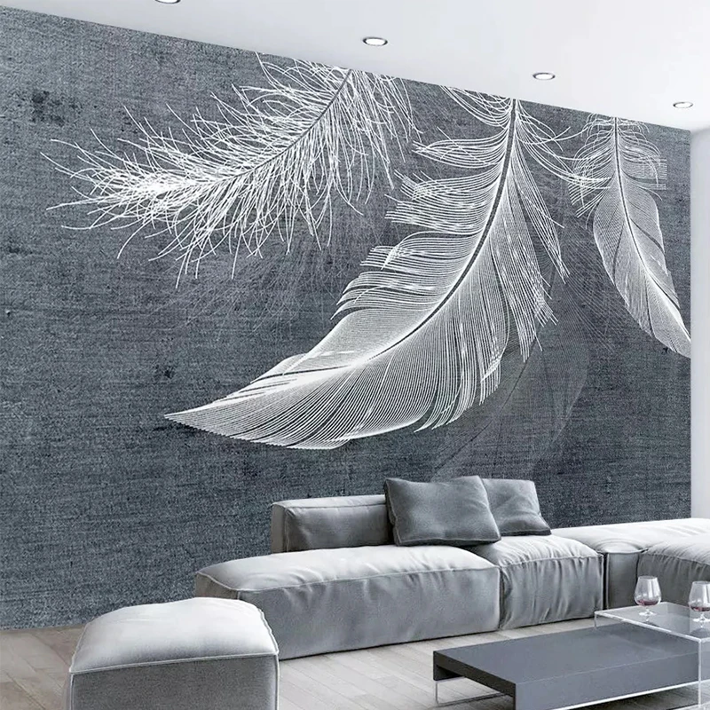Home Textiles Photos - Moderno simples pena foto mural papel