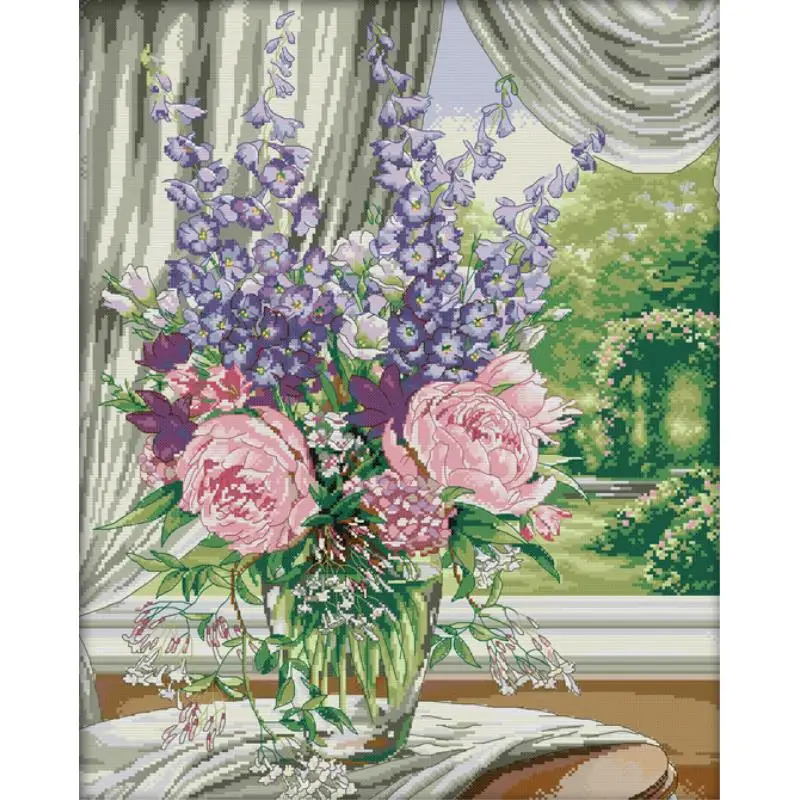 Padrões Floral Ponto Cruz Kit  - Home Textiles Discount avaliação e preço