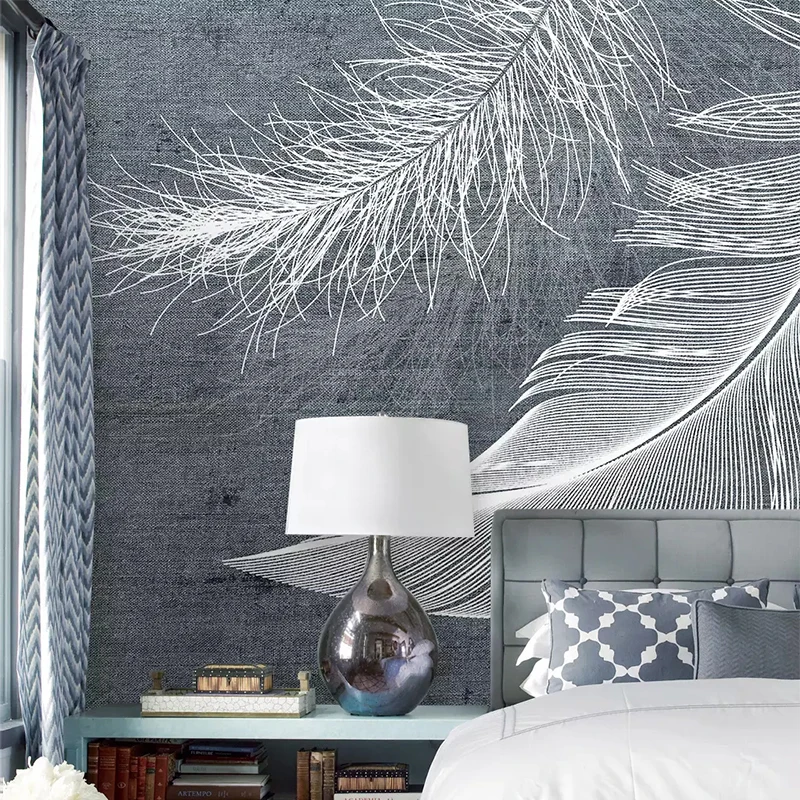 Moderno simples pena foto mura - Home Textiles Photos avaliação e preço