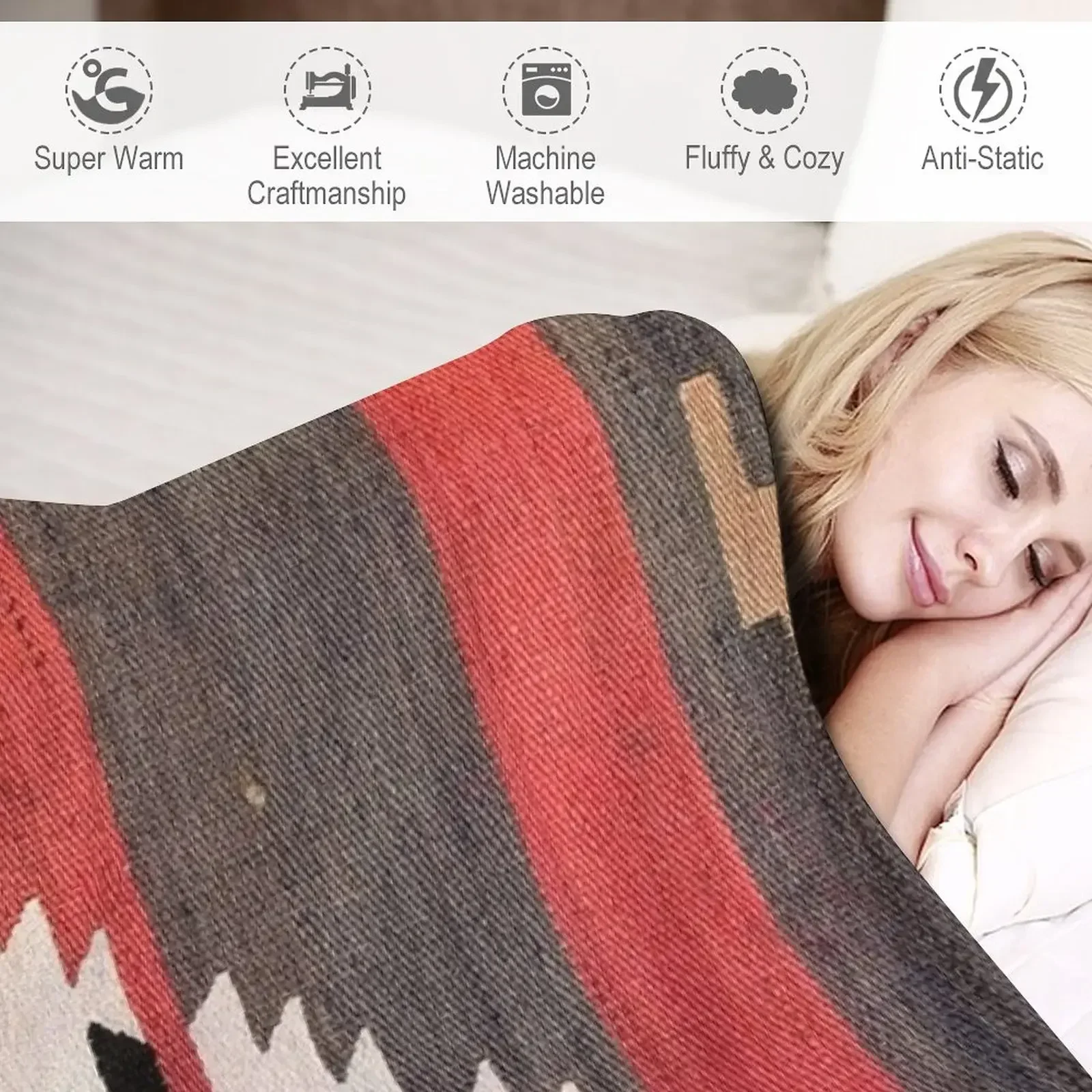 Manta Geométrica Vintage Turca - Luxury Home Textiles Usa avaliação e preço